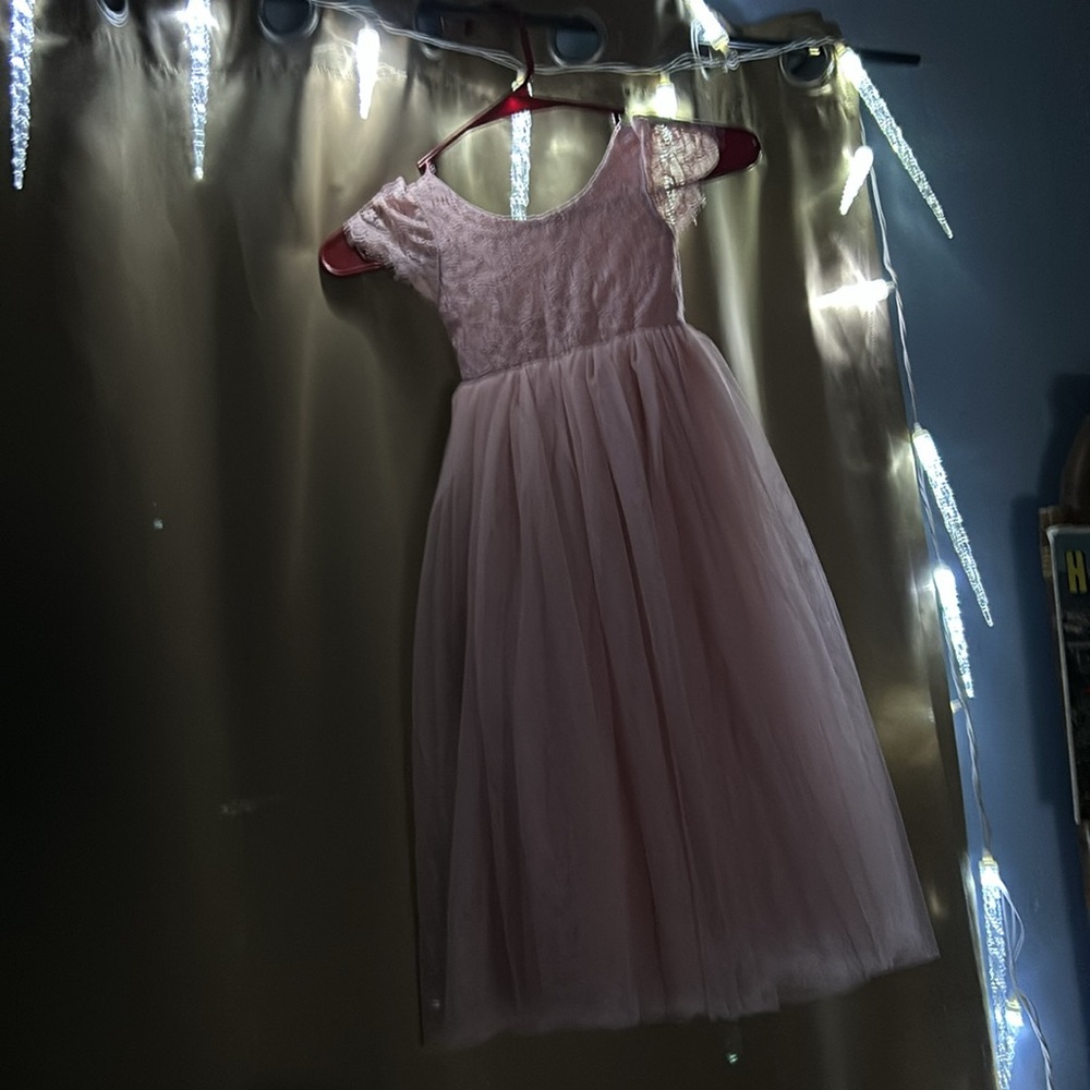 Elegant Pink Lace Kids Dress by 2 Bunnies Brand
